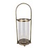 KAYA GOLD CANDLE HOLDER GLASS METAL 18X16X49CM