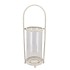 KAYA WHITE CANDLE HOLDER GLASS METAL 18X16X49CM