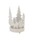 KAYA WHITE CANDLE HOLDER X-MAS METAL 13X22CM