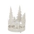 KAYA WHITE CANDLE HOLDER X-MAS METAL 16X27CM