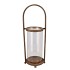 KAYA BRONZE CANDLE HOLDER GLASS METAL 18X16X49CM