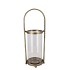 KAYA GOLD CANDLE HOLDER GLASS METAL 18X16X42CM