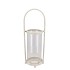 KAYA WHITE CANDLE HOLDER GLASS METAL 18X16X42CM