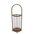 KAYA BRONZE CANDLE HOLDER GLASS METAL 18X16X42CM