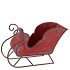 KAYA RED SANTA SLEIGH METAL 24X9X15CM