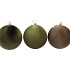 JOYFUL GREEN X-MAS BALL VELVET ASS 20CM P/3