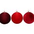 JOYFUL RED X-MAS BALL VELVET ASS 20CM P/3