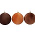 JOYFUL BROWN X-MAS BALL VELVET ASS 20CM P/3
