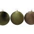 JOYFUL GREEN X-MAS BALL VELVET ASS 25CM P/3