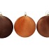 JOYFUL BROWN X-MAS BALL VELVET ASS 30CM P/3