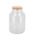 GLASS TERRARIUM MILK WITH CORK 18X18X25CM