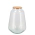 GLASS TERRARIUM WIDE WITH CORK 17X17X25CM