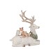 LESLY X-MAS WHITE RESTING DEER 23X9X27