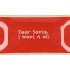 PLATE RECTANGLE DEAR SANTA 20X10X2CM