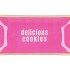 PLATE RECTANGLE DELICIOUS COOKIES 20X10X2CM