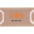 PLATE RECTANGLE HO HO OH 20X10X2CM