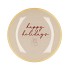 PLATE ROUND HAPPY HOLIDAYS 18X18X2CM