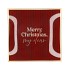 PLATE SQUARE MERRY CHRISTMAS 18X18X2CM