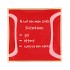 PLATE SQUARE IK WIL EEN MAN ALS 18X18X2CM