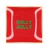 PLATE SQUARE HOLLY JOLLY 18X18X2CM