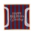 PLATE SQUARE HAPPY HOLIDAYS 18X18X2CM