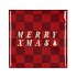 TILE MERRY XMAS RED 10X10X1CM
