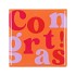TILE CONGRATS! ORANGE 10X10X1CM