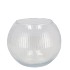 GLASS VASE SPHERE OPTICAL 16X19CM