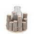 NATURE BIRCH BRANCH WHITEWASH GLASS BOTTLE 10X8CM