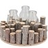 NATURE BIRCH BRANCH  WHITEWASH GLASS BOTTLE 18X8CM