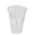 FAN VASE GLASS SCISSORS CUT 16X25CM