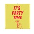 TILE IT`S PARTY TIME YELLOW 10X10X1CM