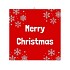 TILE MERRY CHRISTMAS RED 10X10X1CM