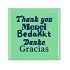 TILE THANK YOU MERCI BEDANKT GREEN 10X10X1CM