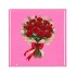 TILE FLOWER BOUQUET PINK 10X10X1CM