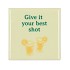 TILE GIVE IT YOUR BEST YELLOW 10X10X1CM