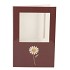 GIFT TILE CARD FLOWER BROWN 21X14X1CM