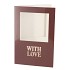 GIFT TILE CARD WITH LOVE BROWN 21X14X1CM