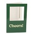 GIFT TILE CARD CHEERS GREEN 21X14X1CM