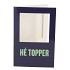 GIFT TILE CARD HÉ TOPPER BLUE 21X14X1CM