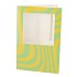 GIFT TILE CARD PRINT GREEN/YELLOW 21X14X1CM