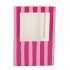 GIFT TILE CARD STRIPE PINK 21X14X1CM