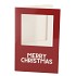 GIFT TILE CARD MERRY CHRISTMAS RED 21X14X1CM