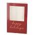 GIFT TILE CARD HAPPY HOLLIDAYS BURGUNDY 21X14X1CM