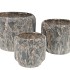 MONTY GREY POT ROUND S/3 25X20/20X17/14X14CM