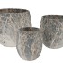 MONTY GREY POT LOW S/3 26X24/19X20/13X16CM