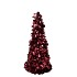 THREE TINSEL BURGUNDY RED 46CM
