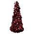 THREE TINSEL BURGUNDY RED 60CM