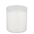 CANDLE RUSTIC PILLAR WHITE PLASTIC HOLDER 6X7CM