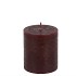 CANDLE RUSTIC PILLAR BURGUNDY 7X8CM